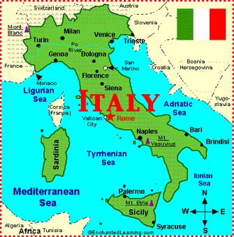 The Geography of Italy: Map and Geographical Facts